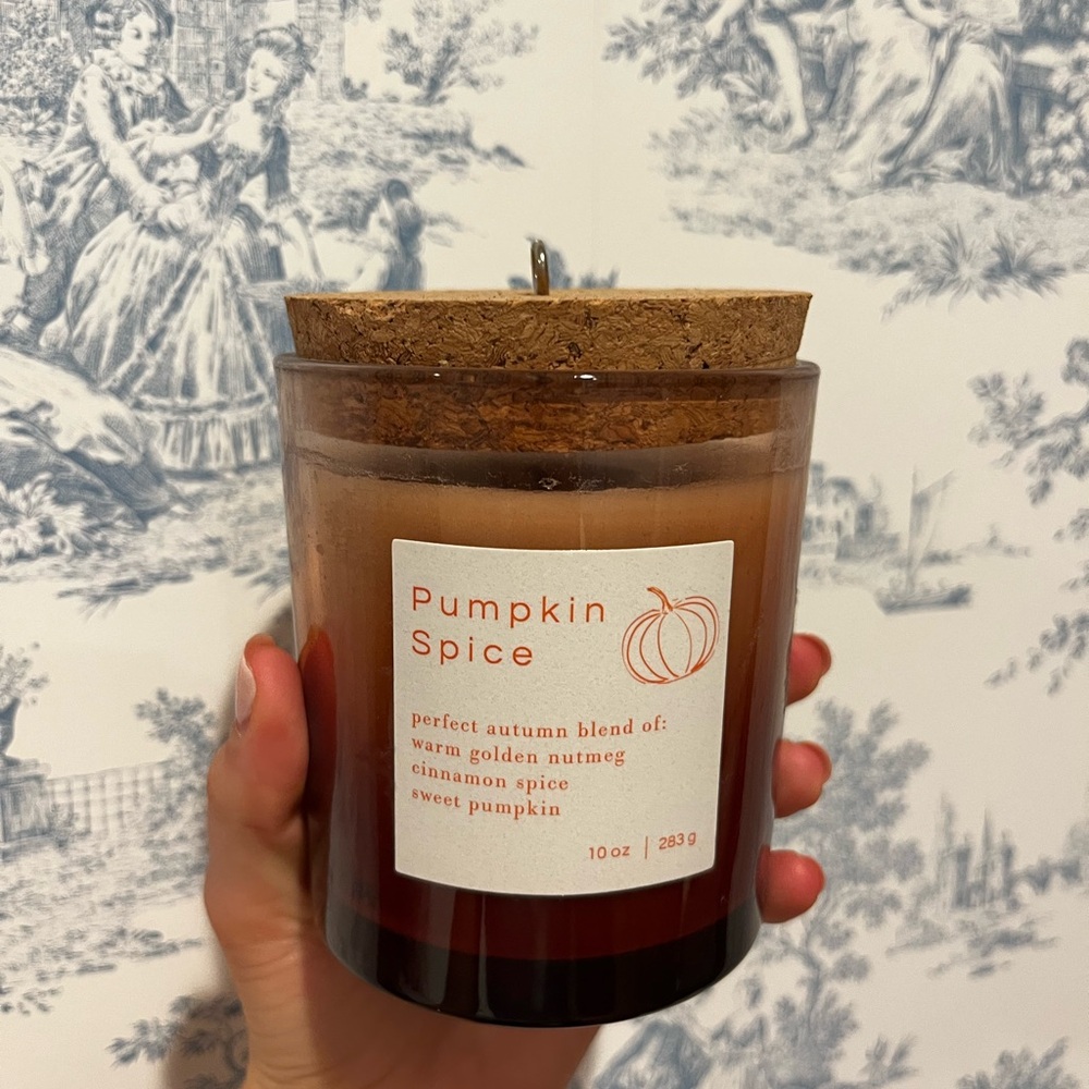 Pumpkin Spice Scented Candle with Cork Lid